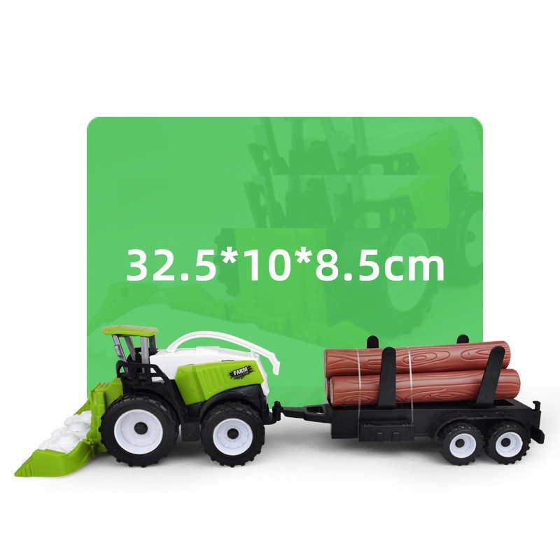 Đồ chơi xe nông trường, Xe máy cày, máy kéo, Nông trường thu hoạch, Chất liệu ABS an toàn
