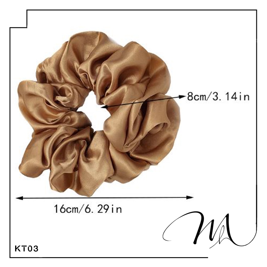 Cột tóc scrunchies vải lụa satin bóng cao cấp size lớn 16cm phong cách Hàn Quốc - Măng's House CT06