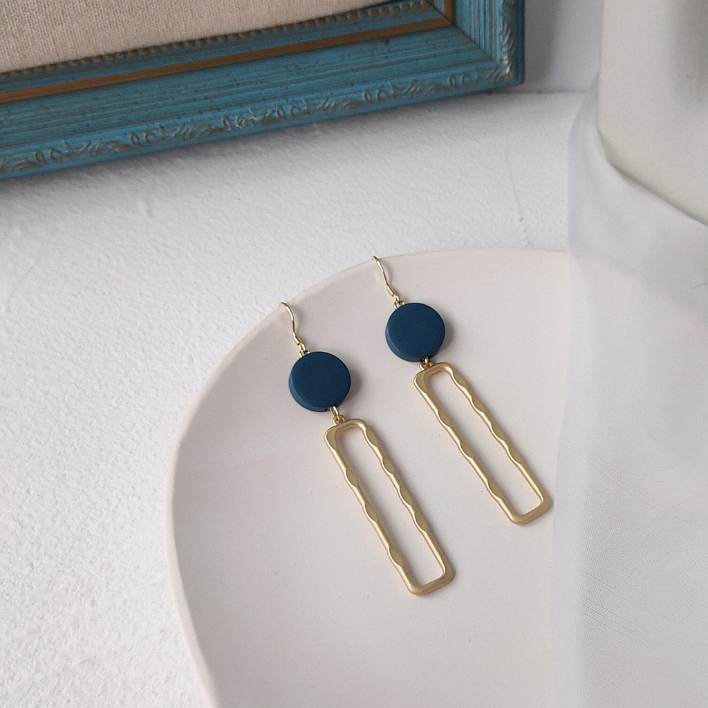 Bông tai thiết kế - phong cách hàn quốc - set xanh biển cả #B569-570