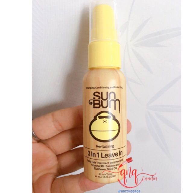 Xịt dưỡng tóc Sun Bum 3 in 1 Leave In -USA
