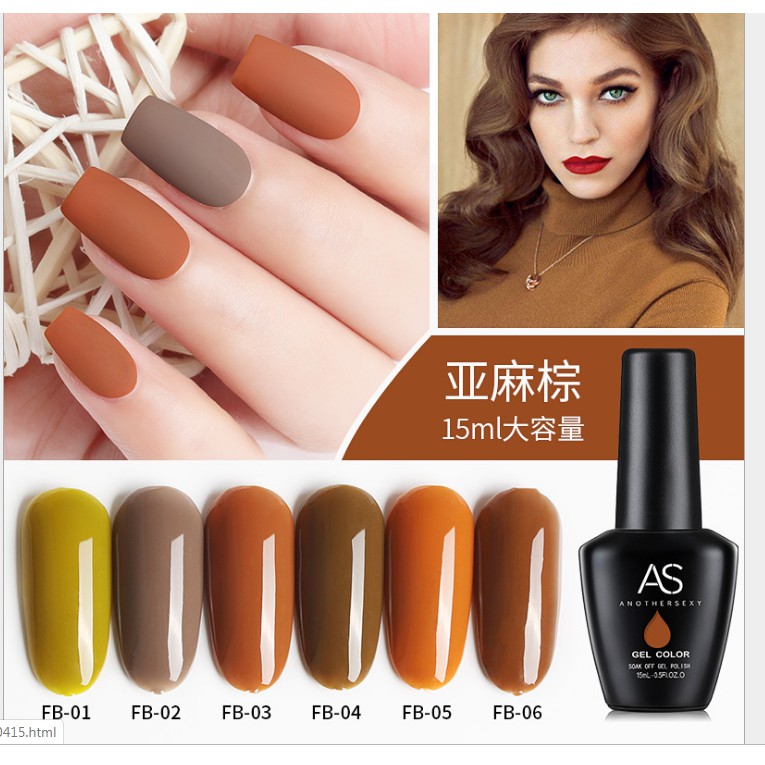 Sơn gel AS set 6 chai Đen Chai 15ML