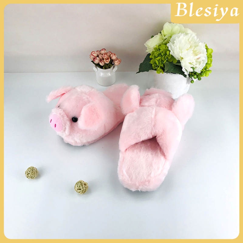 Dép Bông Đi Trong Nhà Mềm Mại Ấm Áp Hình Chú Heo Hoạt Hình Cho Nữ