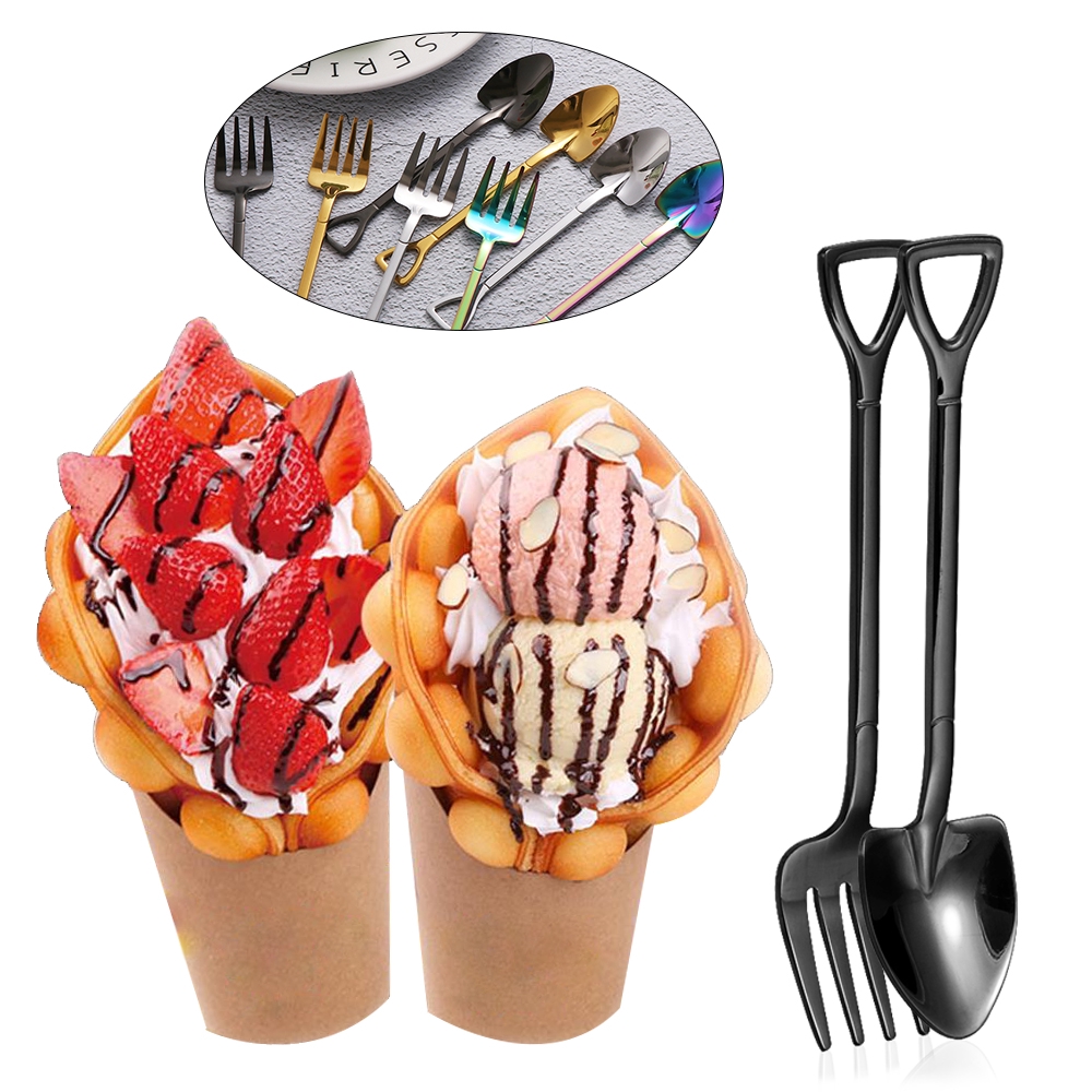 Muỗng/Nĩa Ăn Hình Cây Xẻng Tiện Dụng