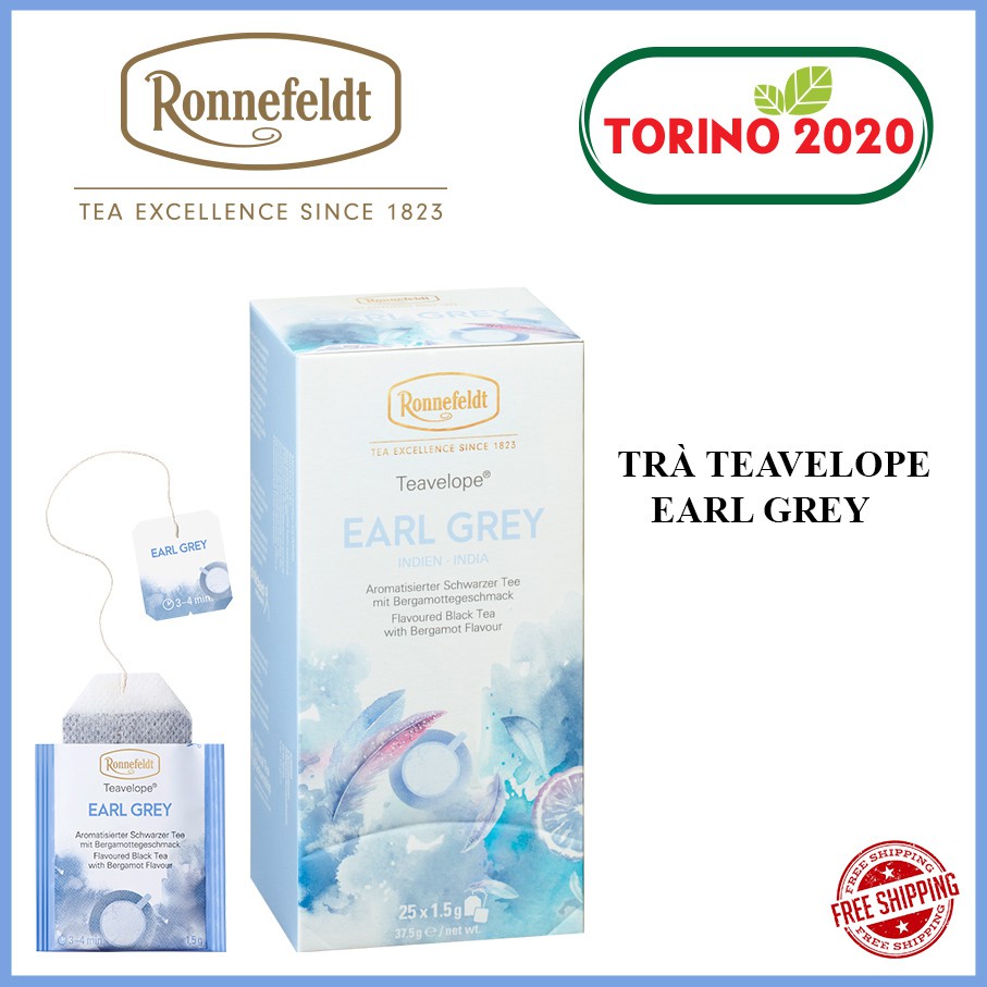 [HÀNG NHẬP KHẨU] Trà Ronnefeldt tea ( Teavelope Earl Grey 1 hộp / 25 Sachets )