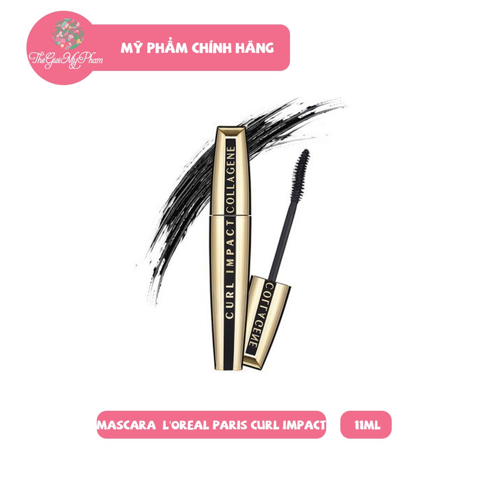 Mascara Làm Cong Và Dày Mi L'oreal Paris Curl Impact Collagene 11ml