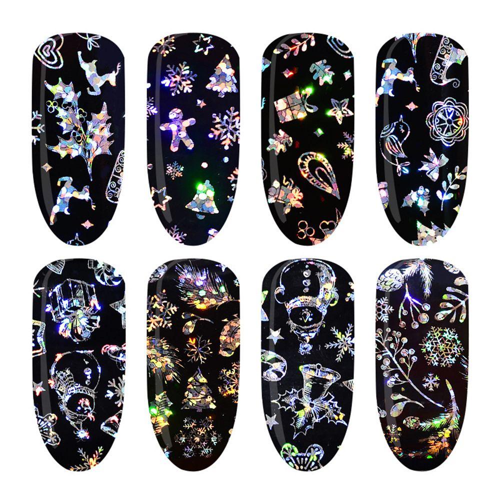 Set 4 Miếng Dán Họa Tiết Giáng Sinh 3D Trang Trí Móng Nghệ Thuật DIY