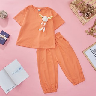 [8 kí - 14 kí] Set lửng thun cotton 100% (ngố) bé gái.