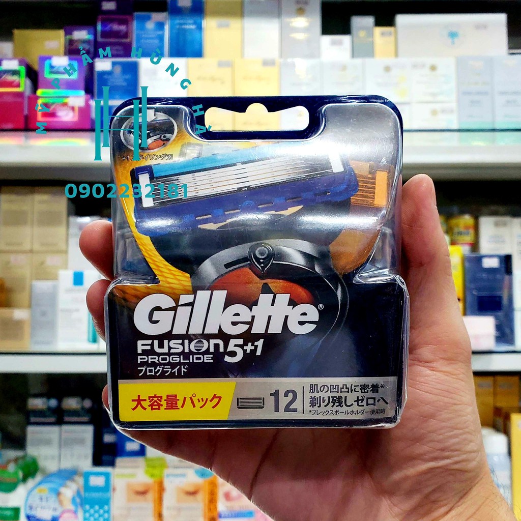 Lưỡi dao cạo râu Gillette Fusion 5, 12 lưỡi dao cạo thay thế cao cấp Gillette