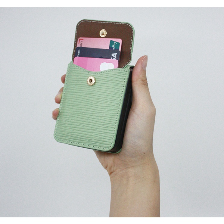 Bao Da Điện Thoại PU Dạng Ví Nắp Lật Có Dây Đeo Vai Và Ngăn Đựng Thẻ Cho Samsung GALAXY Z Flip 4 / Z Flip 3