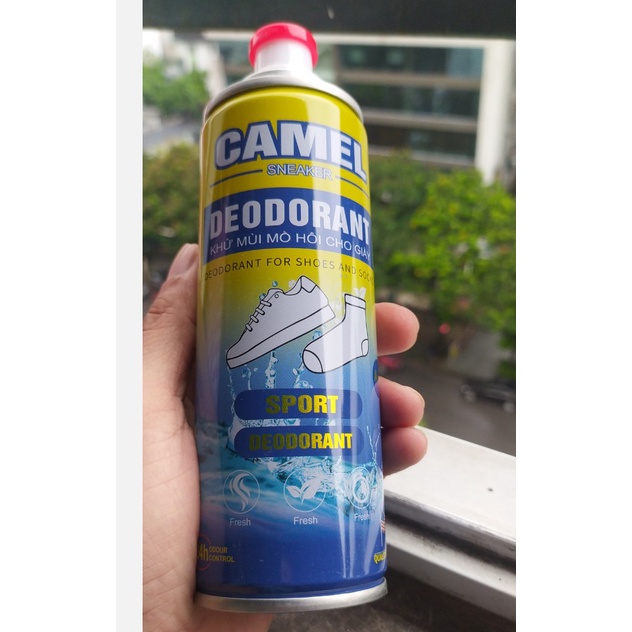 Chai xịt diệt khuẩn, khử mùi hôi giày Camel, hương thơm nhẹ tự nhiên, dung tích 260ml Công nghệ Mỹ