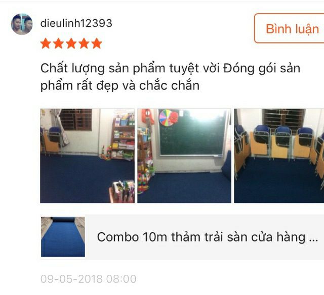 Combo 12m2 thảm nỉ dùng trang trí văn phòng nhà cửa