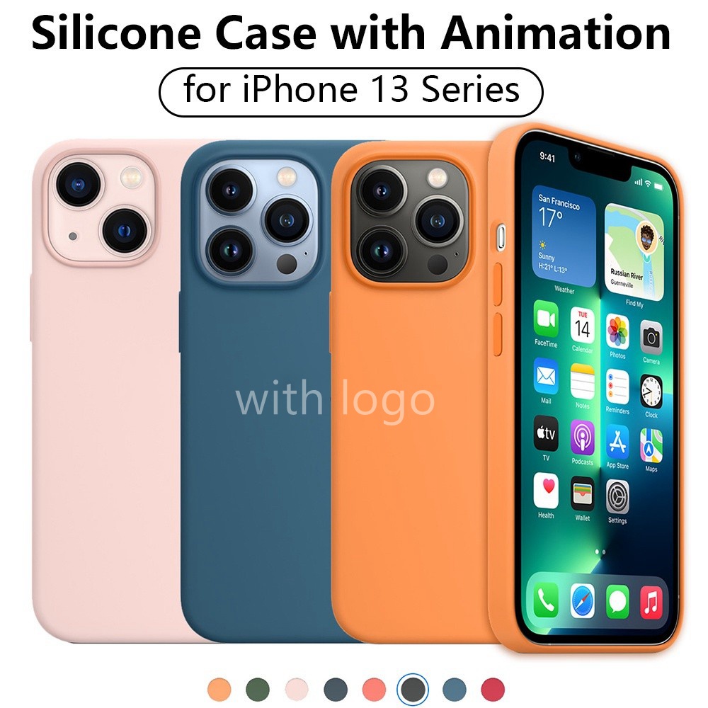 Ốp Điện Thoại Silicon Từ Tính In Hoạt Hình MagSafe Cho iPhone 13 mini Pro Max 13 Pro 13Mini