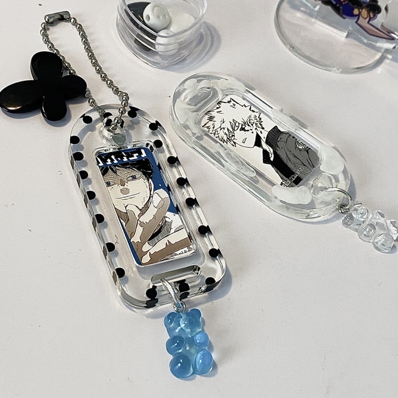 MÓC KHOÁ NAMETAG RESIN HANDMADE có thể thay ảnh theo yêu cầu