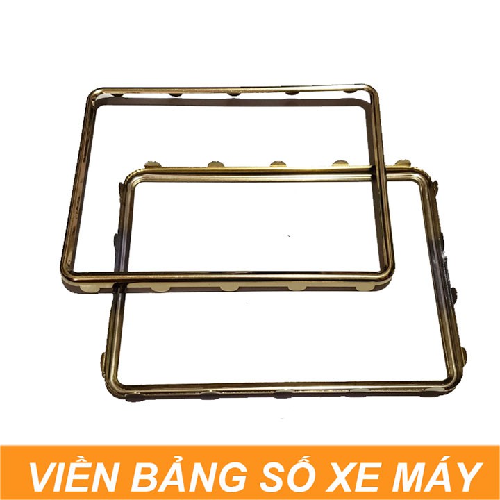 KHUNG VIỀN BIỂN SỐ XE- XI TITAN | VÀNG - KHÔNG MICA