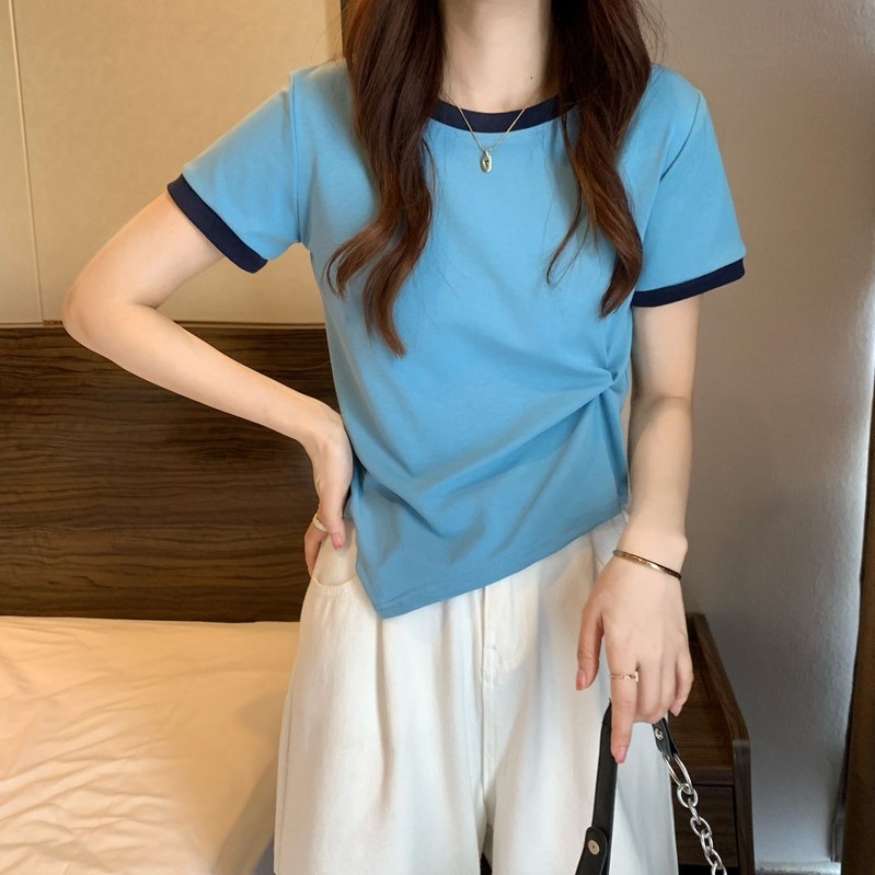 Áo Thun Tay Ngắn Và Quần Ngắn Bằng Lụa Lạnh Thời Trang Mùa Hè Dành Cho Nữ