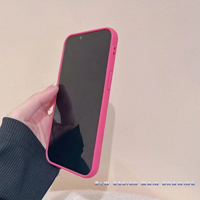 Ốp Điện Thoại Silicon Màu Hồng Đỏ Thời Trang Chống Sốc Cho iPhone 13 12 11 Pro MAX IX XS MAX XR