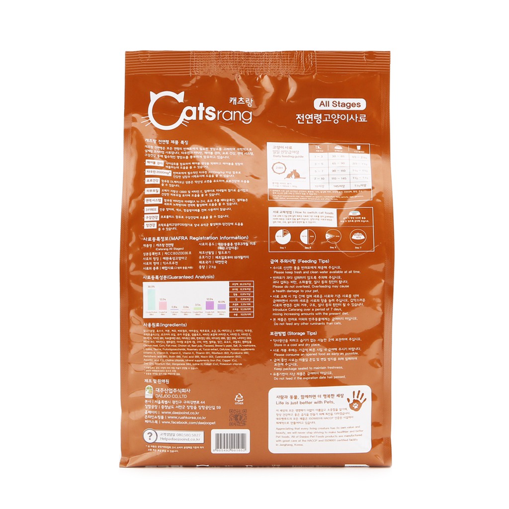 CATSRANG 2KG THỨC ĂN HẠT CHO MÈO MỌI LỨA TUỔI