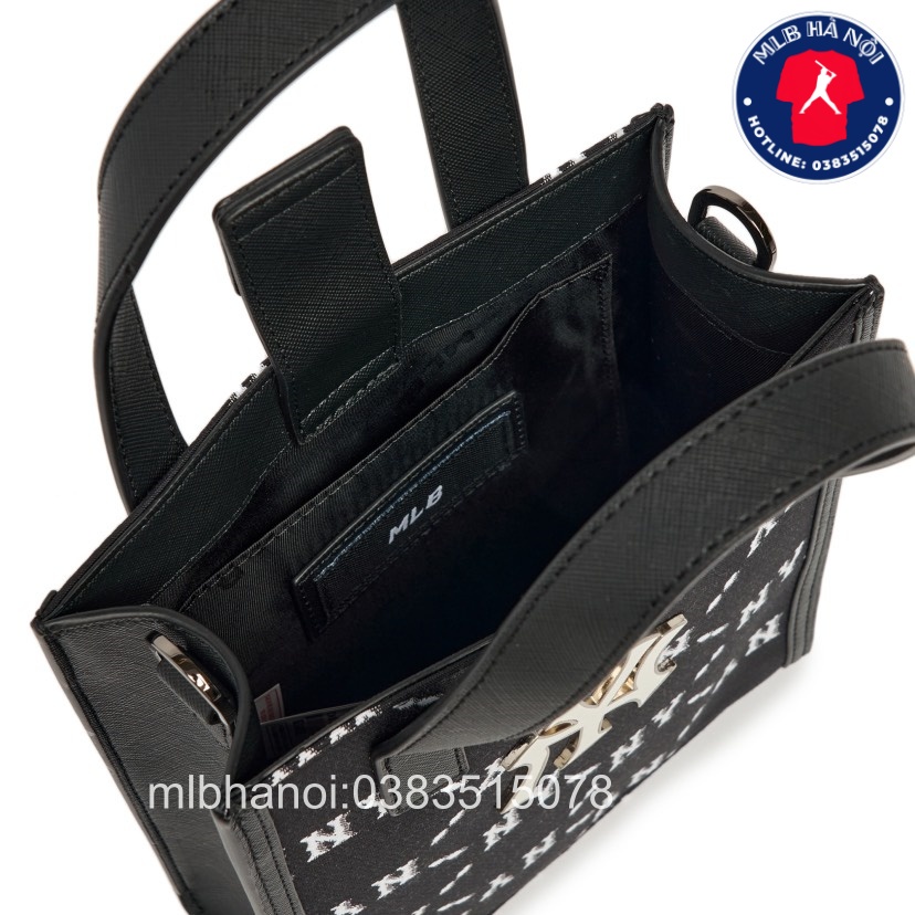 Túi Đeo Chéo MLB Logo Kim Loại size vừa Diamond Monogram Jacquard Cell Phone Crossbody Bag