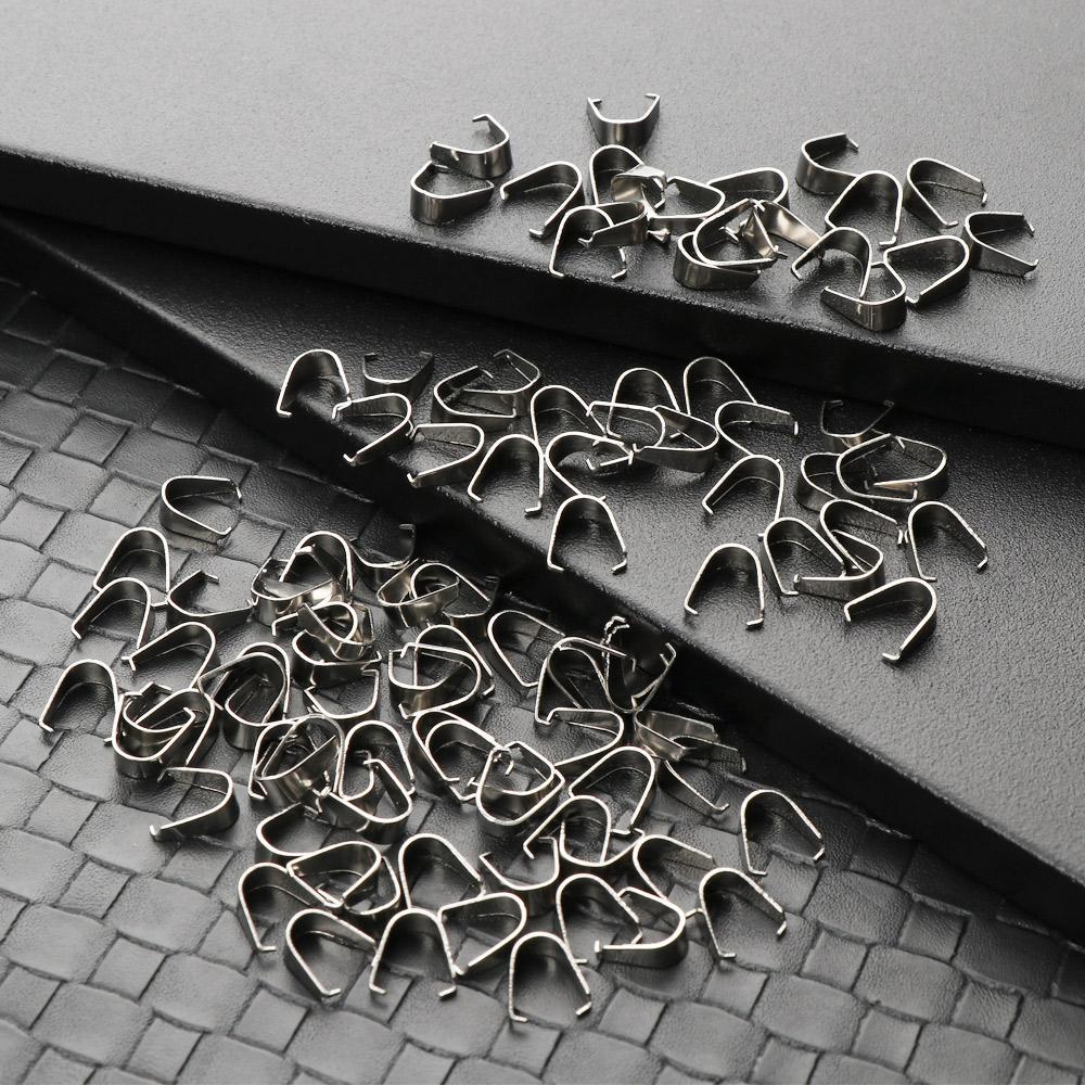 Set 1 100 Móc Kẹp Làm Vòng cổ Bằng Thép Không Gỉ Chất Lượng Cao