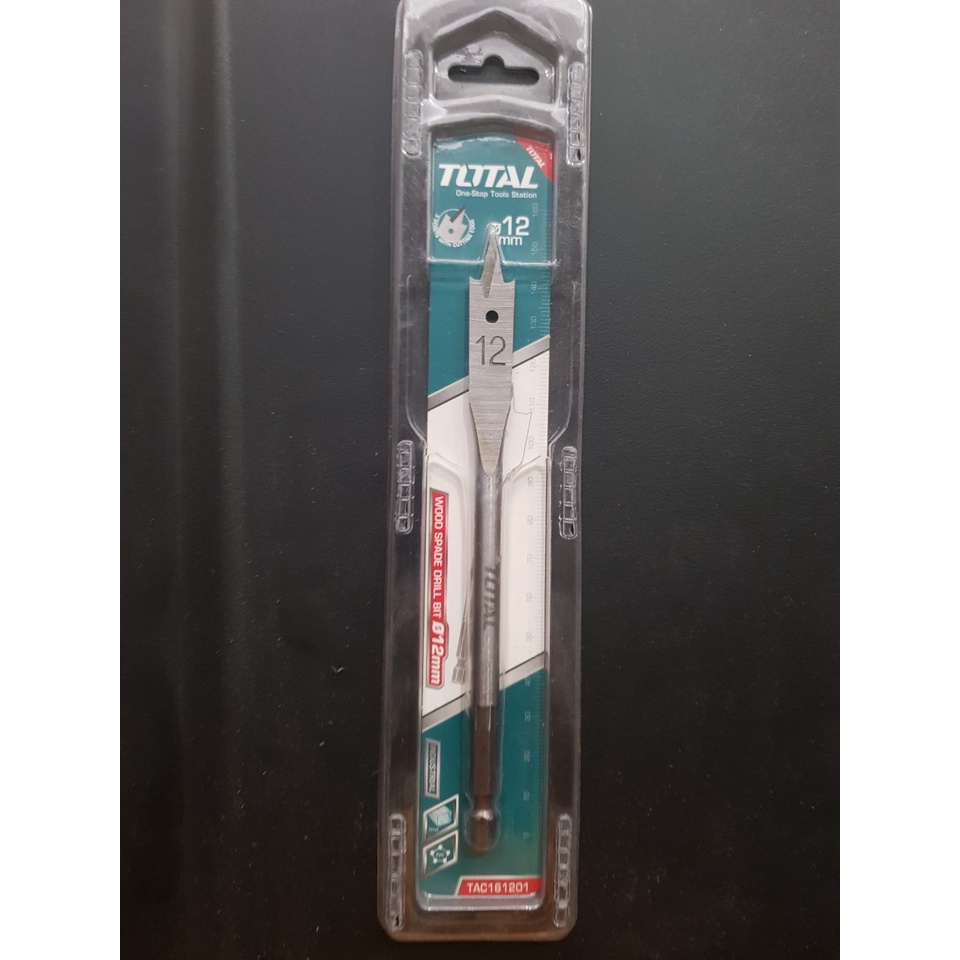Total - TAC161201 Mũi khoan gỗ đầu dẹp đuôi lục giác 12mm