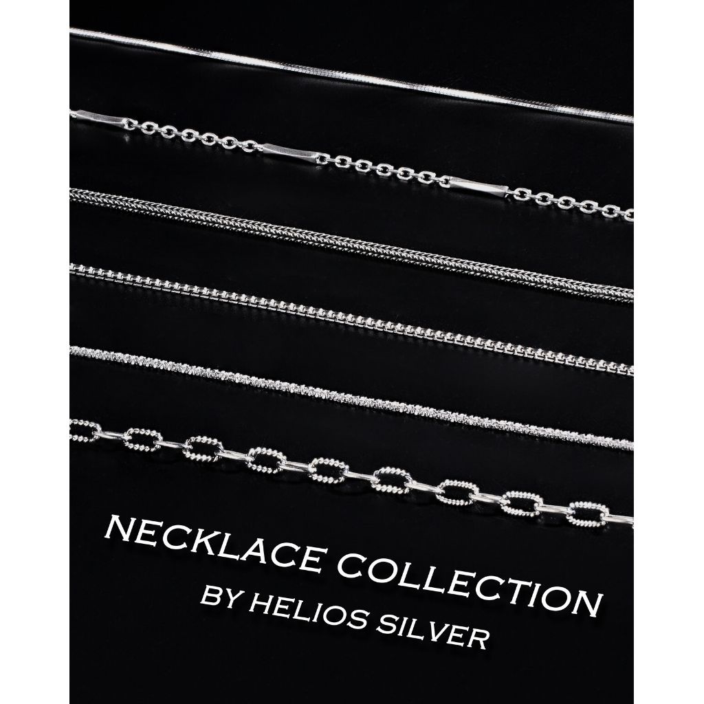 Dây chuyền bạc S925 Helios Silver - Bộ sưu tập sợi dây chuyền trơn đơn giản cá tính phối mặt dây chuyền Helios