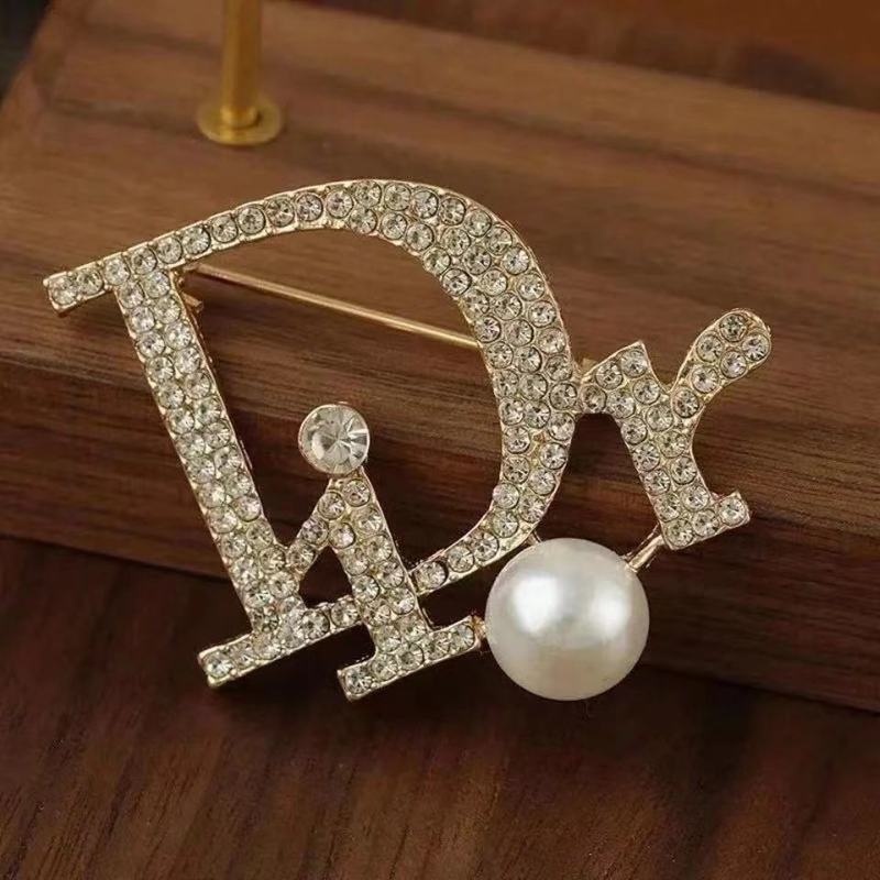 Ghim Cài Áo Hình Vòng Nguyệt Quế Đính Đá Và Ngọc Trai Thời Trang Cho Nữ