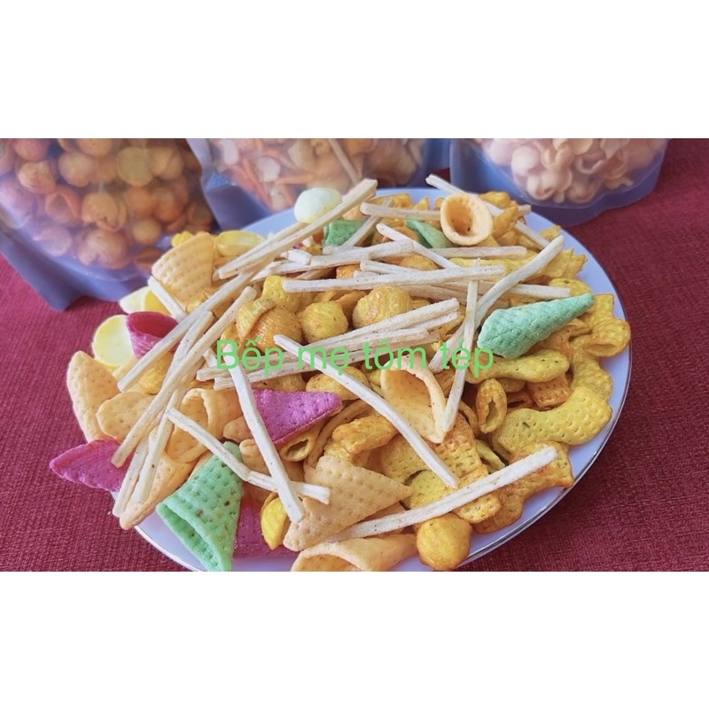 500G SNACK MIX NHIỀU VỊ GIÒN TAN BAO NGON