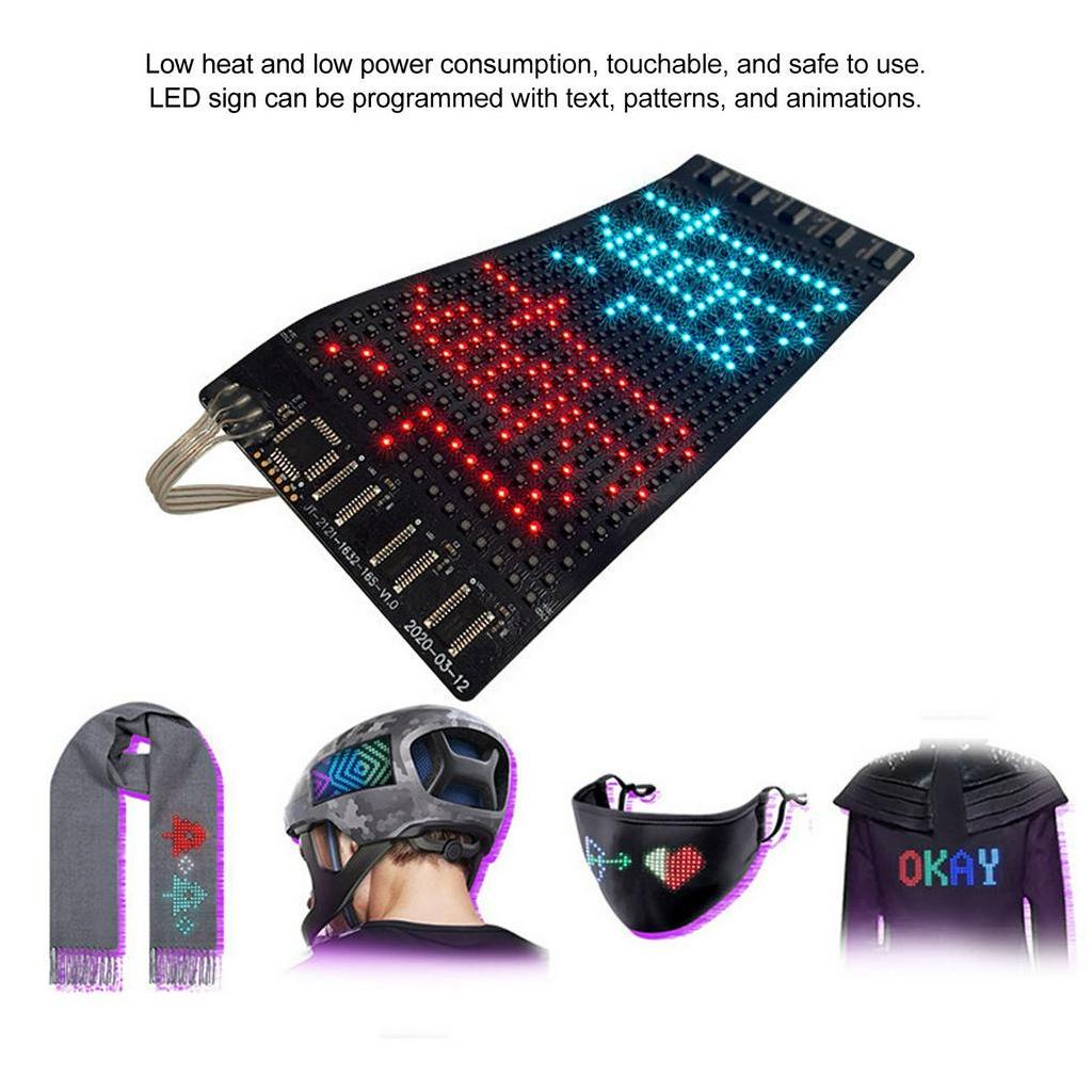 Power Helper Bảng hiệu đèn LED cuộn Màn hình hiển thị màu linh hoạt có thể lập trình USB 5V dành cho quảng cáo cmman12.vn