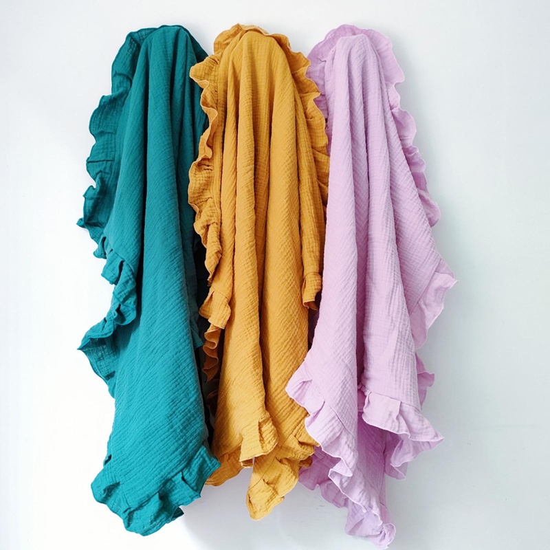 Chăn Quấn Em Bé 4 Lớp Chất Liệu Cotton Mềm Mại
