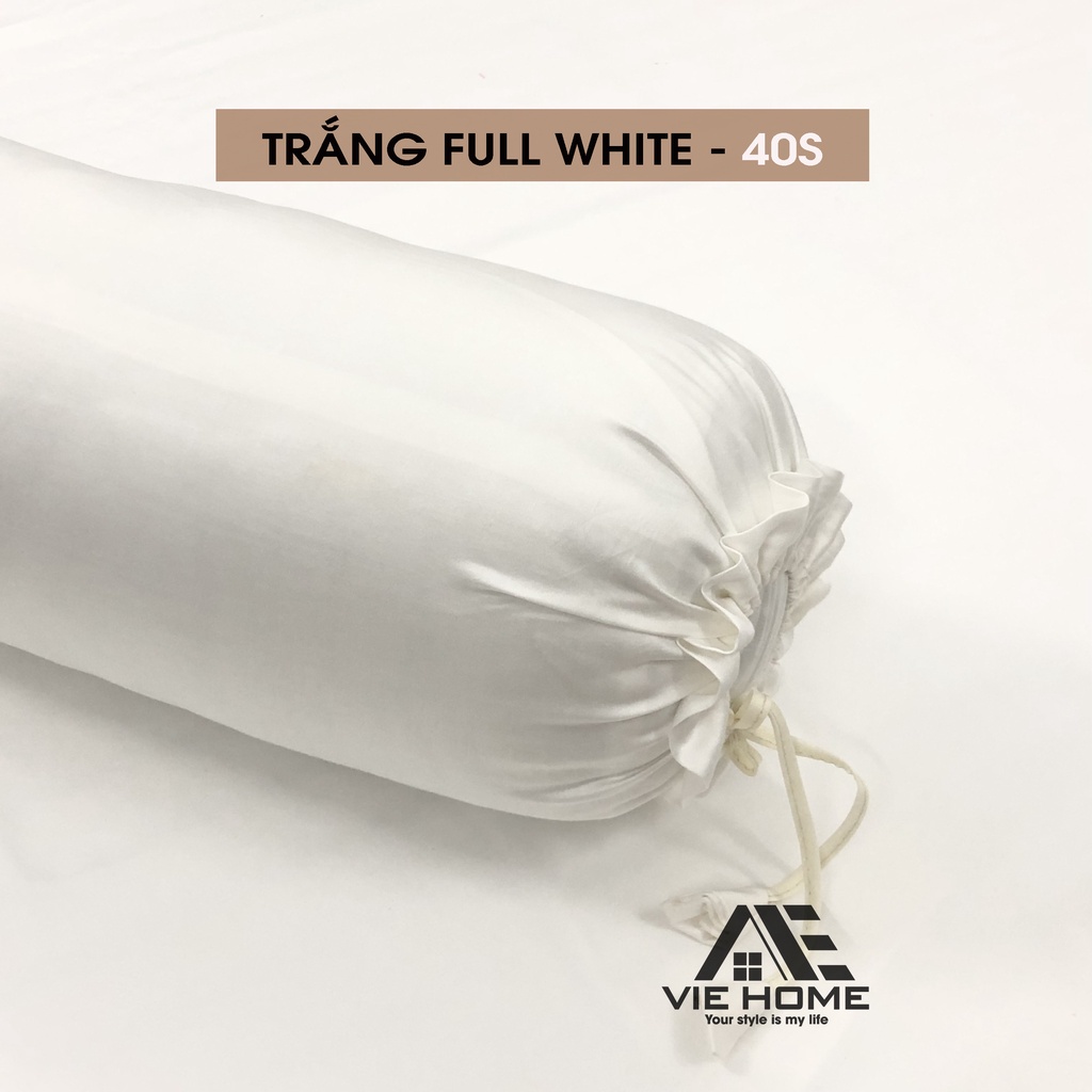 Vỏ gối ôm lụa Tencel 40s VIE HOME - Bedding hàng đẹp kích thước 35x100cm