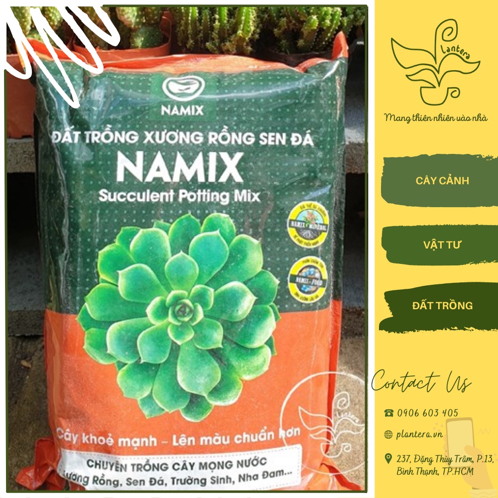 (2.5-3Kg) Đất Trộn Trồng Xương Rồng Sen Đá Namix 5Dm3 - Đất Sạch - Đất Trồng Sen Đá/Xương Rồng
