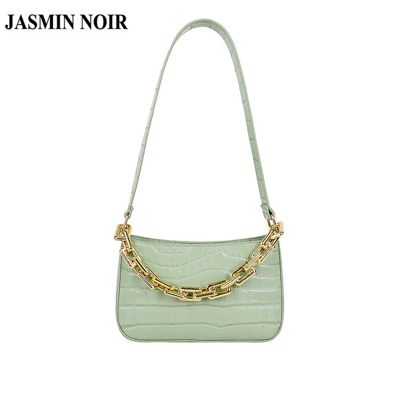Túi xách đeo vai JASMIN NOIR giả da cá sấu dáng vuông nhỏ gọn hợp thời trang cho phái nữ