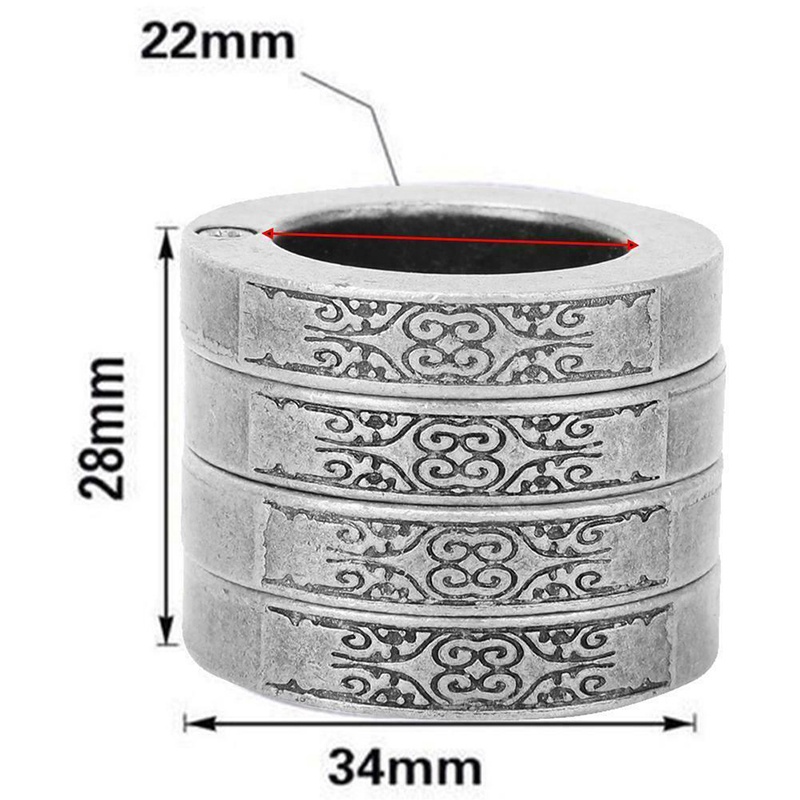 Nhẫn 4 Ngón Hình Lục Giác Cổ Điển Đa Chức Năng Dành Cho Nam Nữ Khi Đi Leo Núi Ngoài Trời