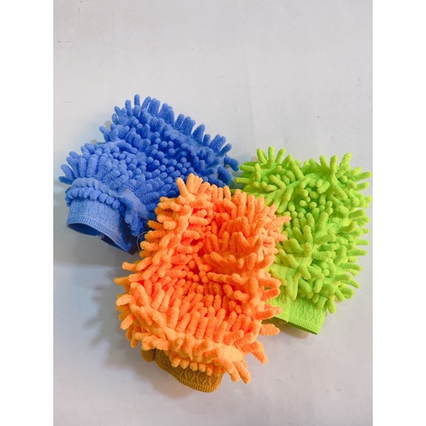 Găng tay rửa xe 3D màu ngẫu nhiên, bao tay rửa xe mịn hàng cao cấp