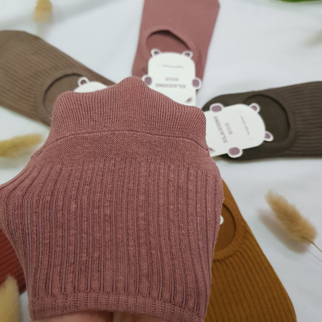 Tất Vớ Hài Cotton Cổ Ngắn Màu Trơn Dành Cho Bé Trai - Bé Gái