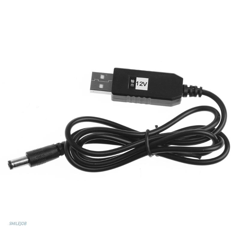 Dây Cáp Chuyển Đổi Usb Dc 5v Sang Dc 12v 2.1x5.5mm Cho Router