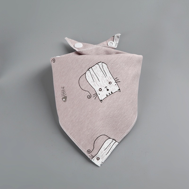 CHỌN MÀU - KHĂN YẾM TAM GIÁC CHO BÉ 100% COTTON 2 LỚP CÓ KHUY BẤM, HÀNG ĐẸP
