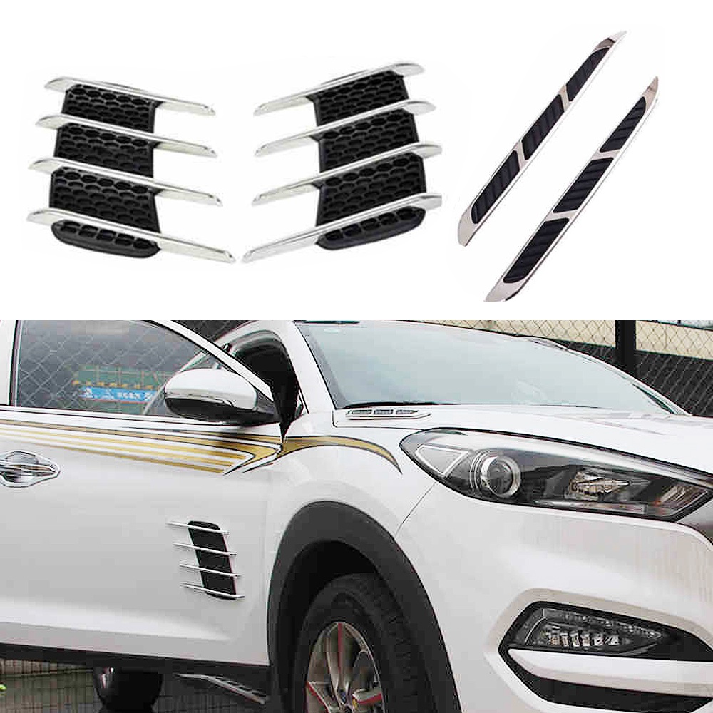 Miếng Dán Trang Trí Lỗ Thông Khí Xe Hơi Hình Cá Mập Độc Đáo