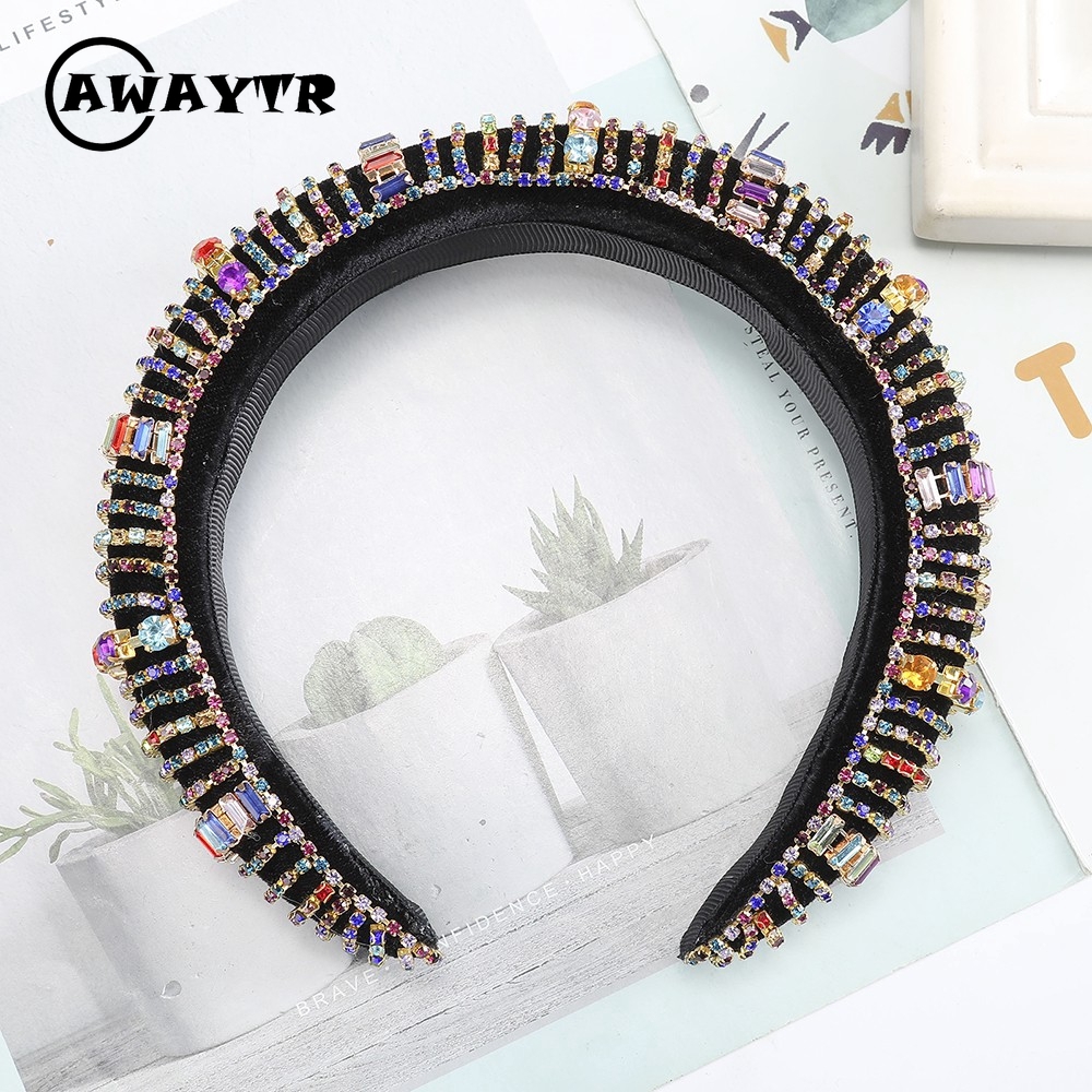 Băng đô cài tóc đính đá thanh lịch cho nữ