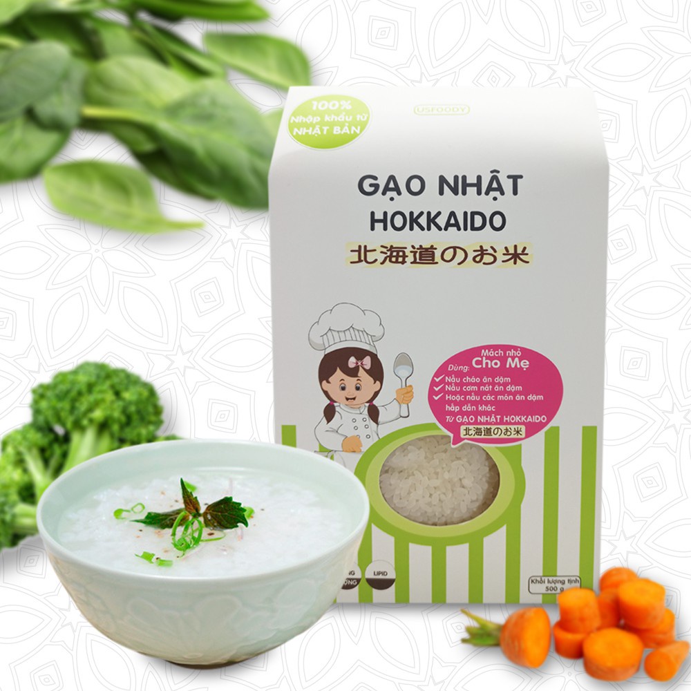 Gạo nhật hữu cơ nấu cháo cho bé từ 6 tháng