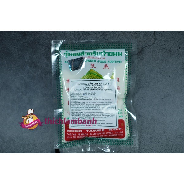 Bột thạch rau câu cá vàng Thái Lan 25 gr