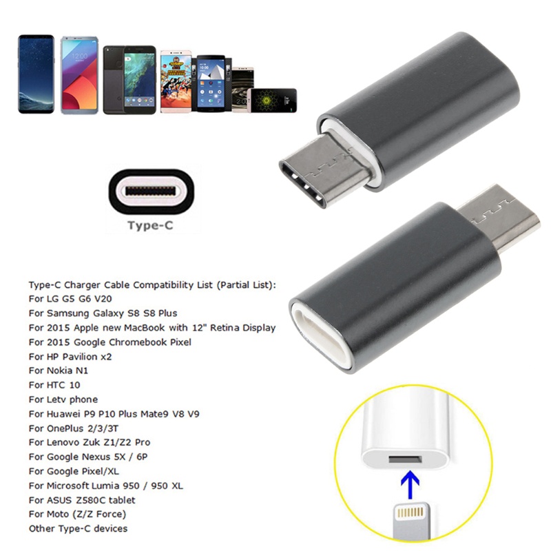 Cáp ChuyểN ĐổI 8 Pin Sang USB Type C Cho S8 Note8