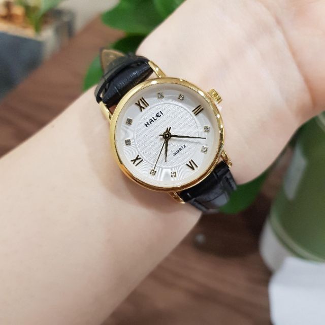 Đồng hồ nữ Halei dây da chính hãng chống nước- Đồng Hồ Máy Nhật