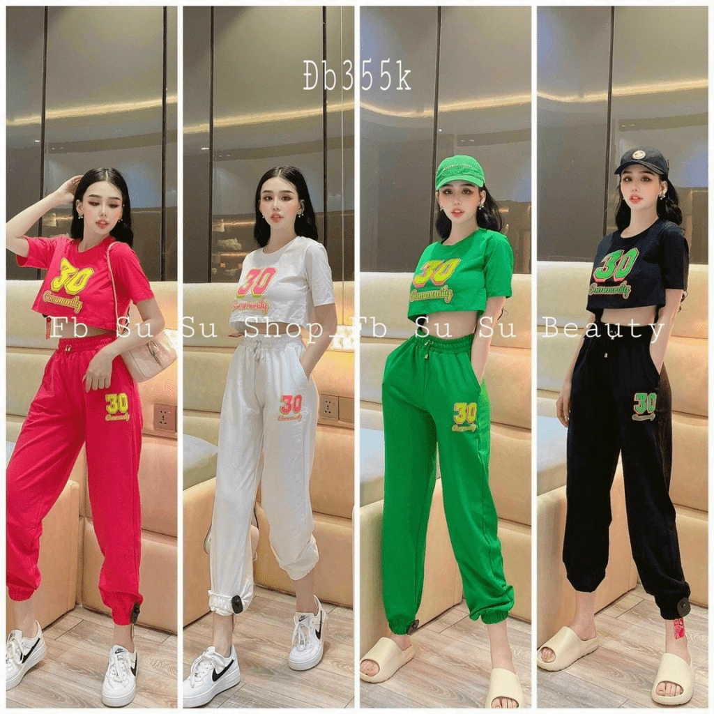 [ STYLE THỂ THAO/ NĂNG ĐỘNG ] SET ÁO/ QUẦN NỮ COTTON, MẶC ĐI CHƠI/ DU LỊCH/ THỂ THAO, HÀNG CAO CẤP CHẤT VẢI MỊN, DỄ CHỊU