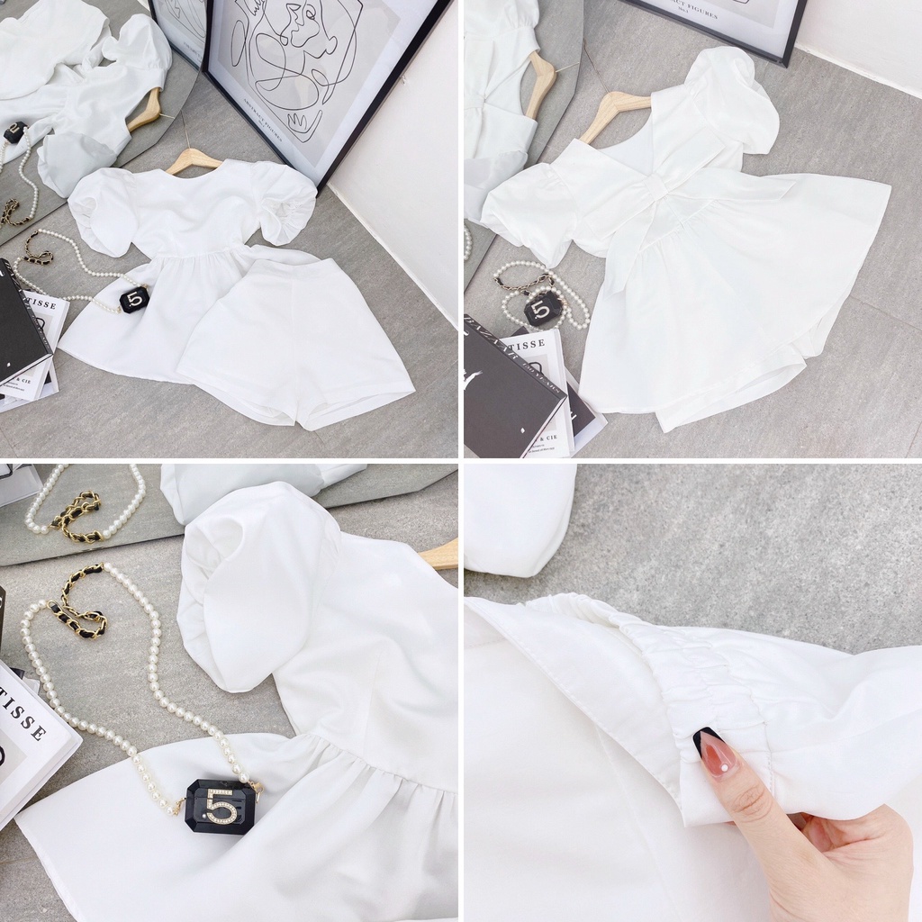 Set áo bbd phi phồng + quần short 3 màu 💖 KÈM ẢNH THẬT 💖 BAO KIỂM ❌