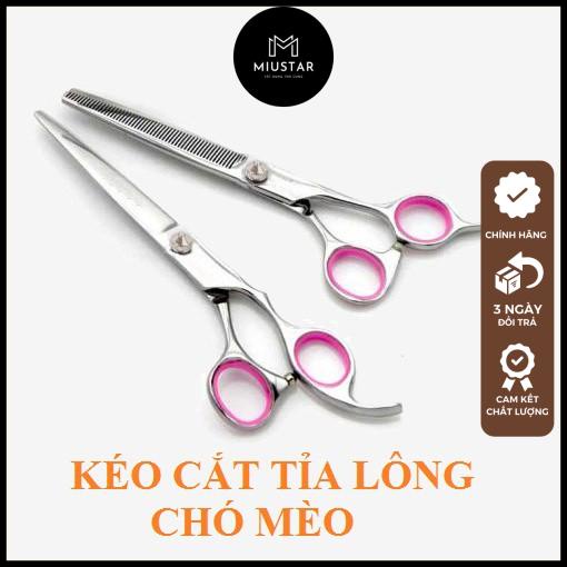 Kéo Cắt Thẳng - Kéo Tỉa Răng Cưa - Kéo Cong Cắt Lông Chó Mèo