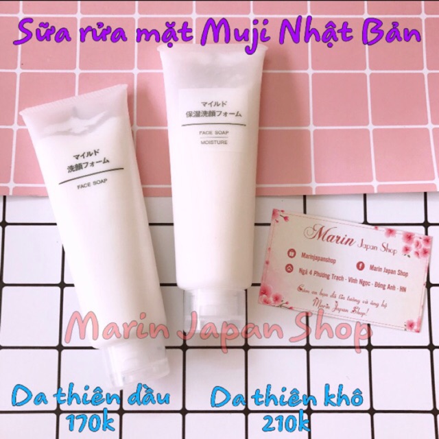 (Chuẩn Nhật)Sữa Rửa Mặt Muji Face Soap (120g)