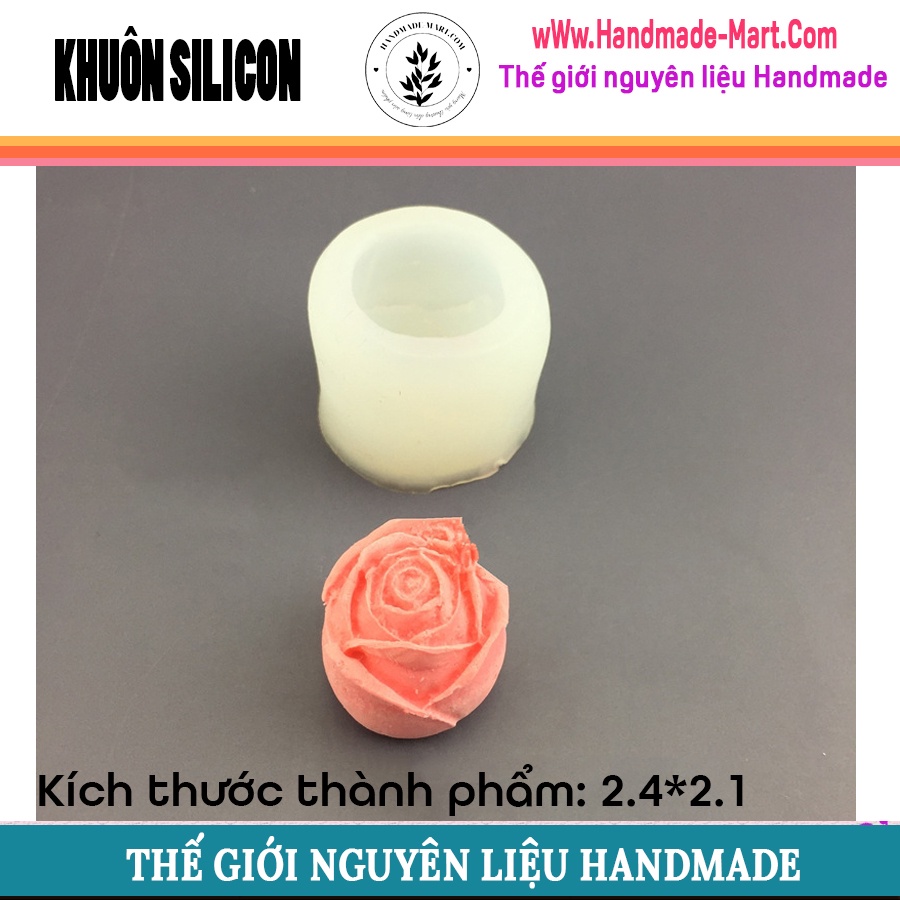 Khuôn silicon hoa hồng 4D đủ kích thước dùng làm bánh hay tạo hình đẹp chuẩn DIY - HM056