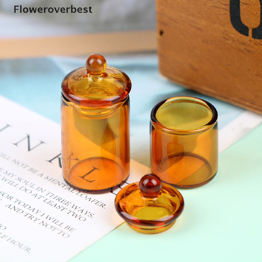 Hũ thủy tinh đựng hạt cà phê/ kẹo mini tỉ lệ 1: 12 trang trí nhà búp bê