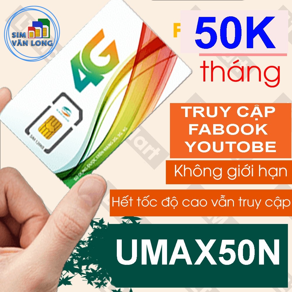 SIM Viettel 4G Umax50N Không Giới Hạn Lưu Lượng Tốc Độ Cao | Max Băng Thông